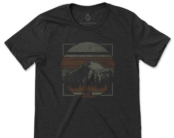 Mens Graphic Tees - Rocks & Roots Vol. 3 - Mountain T Shirt Men - Summer T Shirt Gifts for Men by Black Lantern Studio