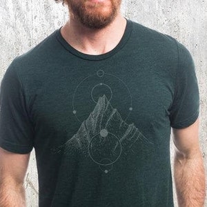 Mountain TShirt Men - Alpine Orbits - Graphic Tees for Men by Black Lantern Studio - Summer T Shirt Mens/Unisex