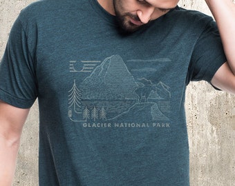 Glacier National Park Shirt - MountainTShirt -  Montana Gifts - Montana T Shirt Men or Women