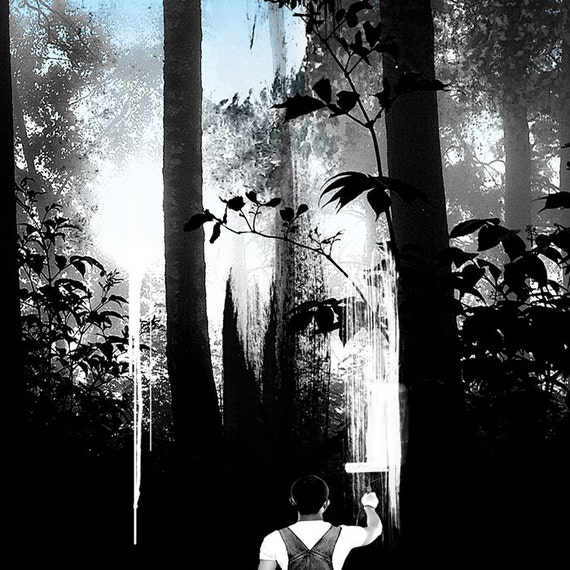 black and white graphic tee men