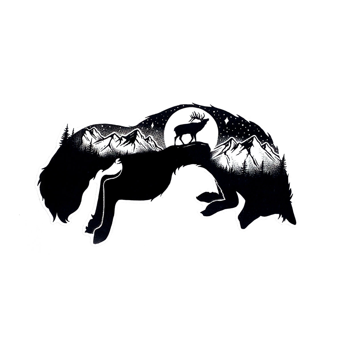 Fox Vinyl Decal Die Cut Decal Mountain Fox Jeep Sticker Etsy