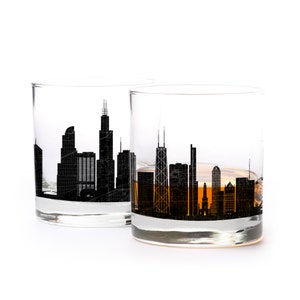 College Cityscape Can-Shaped Glasses - Set of 2