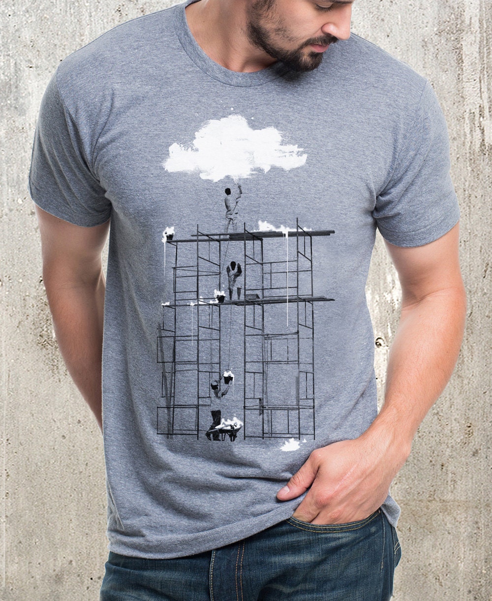 BlackLanternStudio Men's Cloud Graphic Tees