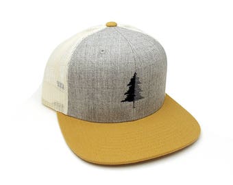 Trucker Mesh Hat - Split Tree Three Tone Trucker - Forest Hat Verstellbarer Trucker Hat Damen/Unisex