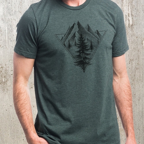 Mens Graphic Tees Nature Tshirt Men an Urban Forest Etsy