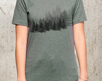 Nature TShirt Women - Forest Layers - Simple T Shirt Nature -  T Shirts for Women - Summer T Shirt - Forest  T Shirt