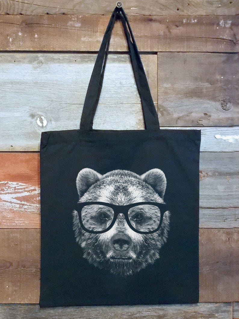Bear Tote Funny Tote Bag Teacher Gifts Wise Bear Cute Etsy