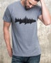 Fish and Forest - Mens Fish T Shirts - Fishing Gift for Him - Fisherman Shirt Gift for Men | Athletic Gray 