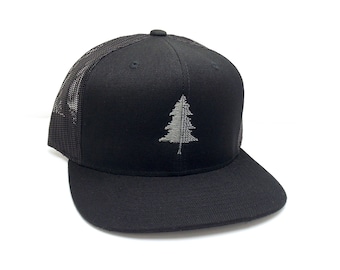 Tree Trucker Hat - Split Tree - Snapback Trucker Mesh Hat - Wool Trucker Hat Mens | Unisex