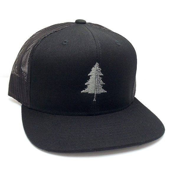Tree Trucker Hat - Split Tree - Snapback Trucker Mesh Hat - Wool Trucker Hat Mens | Unisex