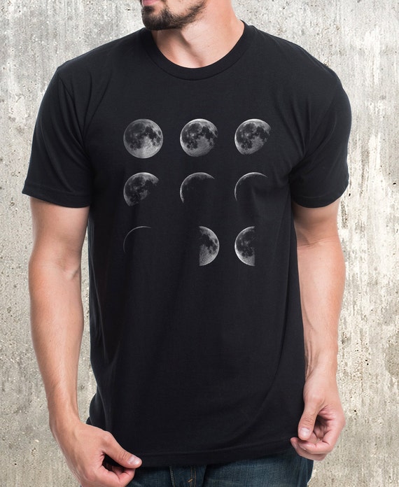 Moon Graphic Tees Mens Moon Shirt Moon Phases Moon T | Etsy UK