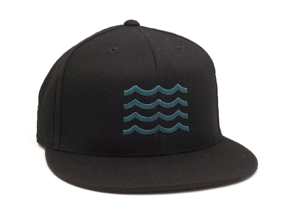 Waves and Water Flexfit Hat Fishing Cap Mens/unisex 2 Color