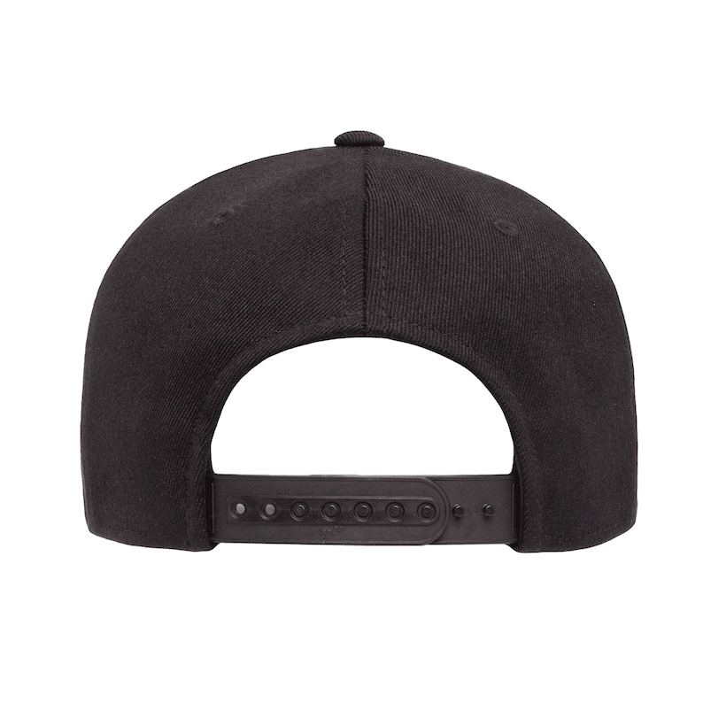 May include: Black baseball cap with a black adjustable strap in the back.