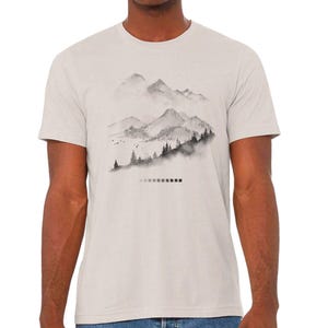 Men’s Graphic Tees - In the Fog - Nature TShirt Men - Mountain Bike Shirt - Cloud TShirt - Cycling Shirt Mens/Unisex