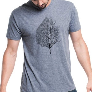 Tree TShirt - Leaf & Tree - Nature TShirt - Tree T Shirt Men - Men's Unisex Tri-Blend T-Shirt