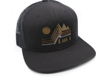 Alpine Trucker Hat - Trucker Hat Mens /Womens- Outdoor Hat - Mountain Trucker Cap - Wool Trucker Hat