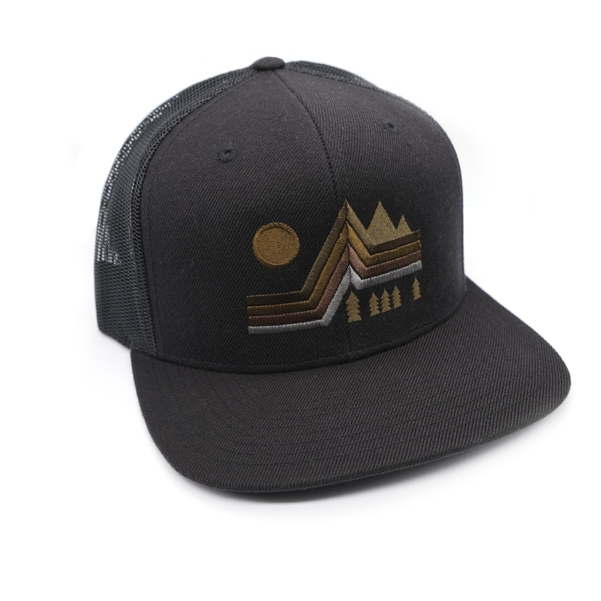 Alpine Mountain Wool Trucker Cap: Outdoor Mesh Snapback Hat for