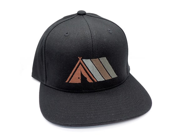 Mens Hats Snapback or Flexfit Hat Camp Retro Design Mountain Hat