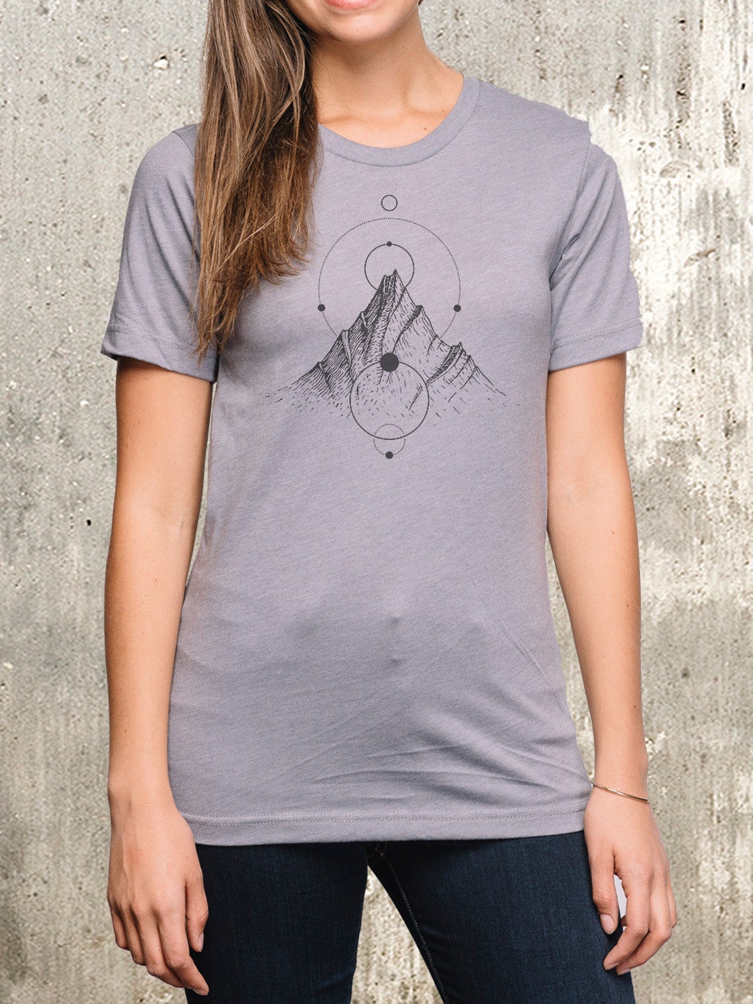 T Shirts for Women Mountain Lines Design Nature Tshirt - Etsy