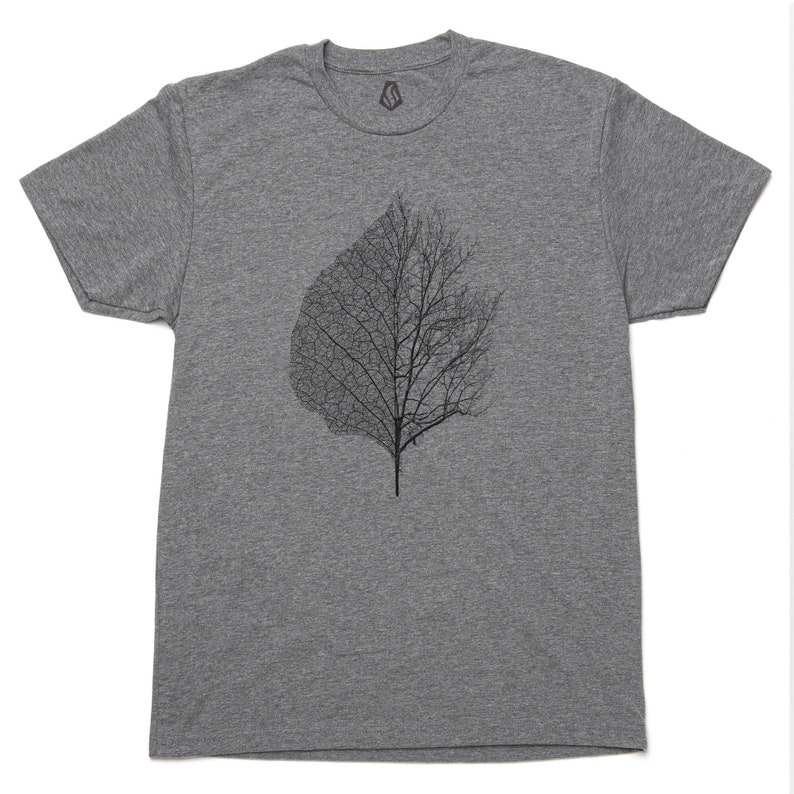 Unisex leaf design tee for nature lovers