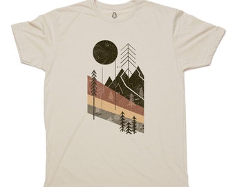 Mountain TShirt Men - Foundation - Mountain Graphic Tees  by Black Lantern Studio - Nature T-Shirts for Men and Women