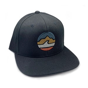 Mens Hats - Mountain Waves Desert Flexfit Hat - Mountain Hat Gift - Snapback Cap for Men/ Fitted Hat