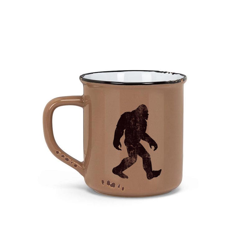 Rustic Bigfoot Stoneware Mug with Enamel Look