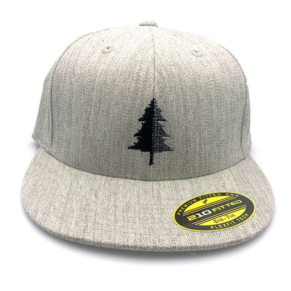 Snapback & Flexfit Hat - Outdoor Cap - Split Tree Design - Camper Hat Mens/Unisex - Mens Baseball Cap by Black Lantern Studio