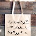 Bird Tote Bag for Women - Birds and Power Lines - Canvas Tote Bag - Gift for Women - Cute Tote Bag 