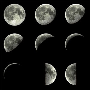 Canvas Tote Bag Moon Tote Bag Moon Phases Astronomy Gifts Groomsmen Gifts Science Tote Bag Moon Reusable Gift Bag image 2