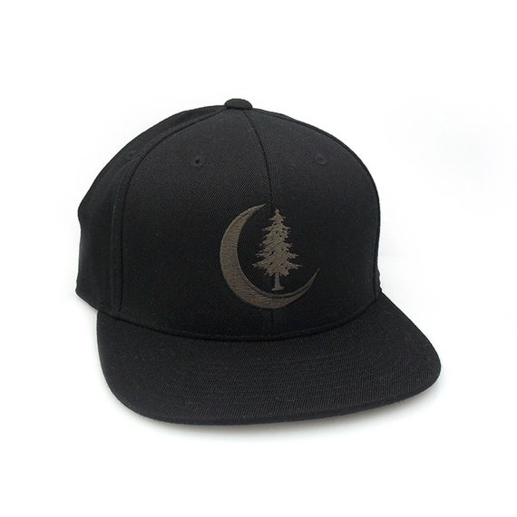 Men's Nature Hat Moon Hat Crescent Moon and Pine Snapback & Flex Fit Hat  Unisex Curved/flat Bill Options - Etsy