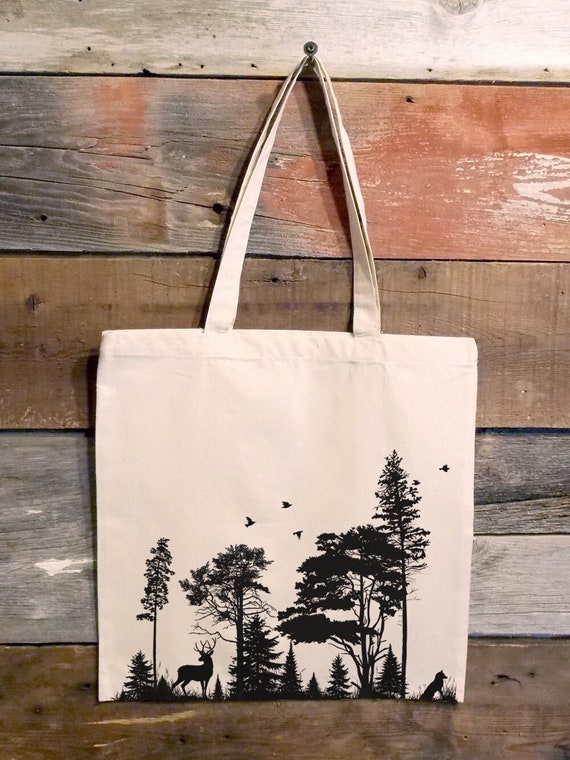 Forest Animals Tote Bag Bags Canvas Tote Bag - Etsy