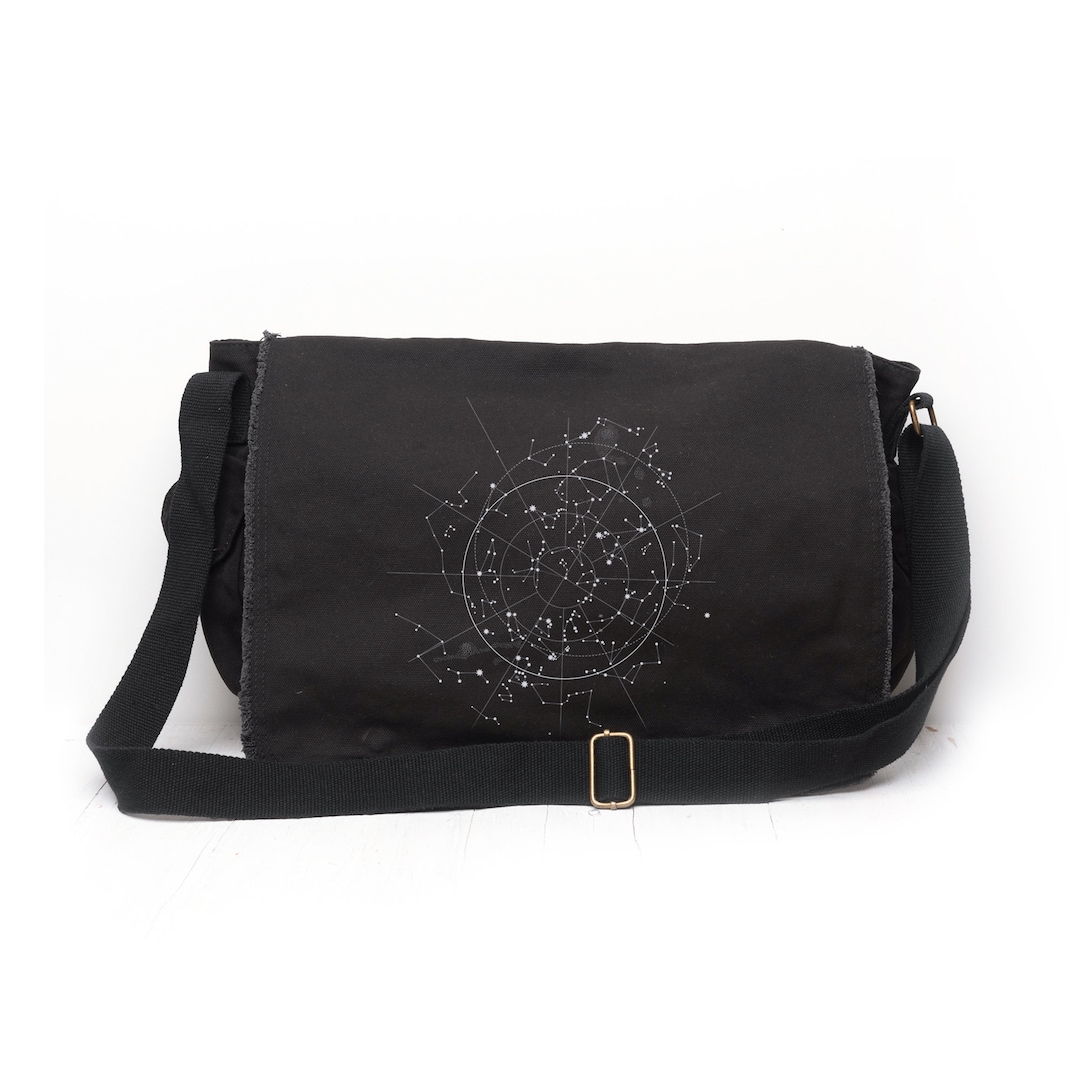 Canvas Messenger Bag Women /men - Celestial Map of the Night Sky - Tote Bag Work - Gift for Women - Constellation Bag - Etsy