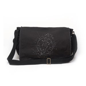 Canvas Messenger Bag Women /Men - Celestial Map of the Night Sky - Tote Bag Work - Gift for Women - Constellation Bag