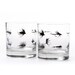 Fly Fishing Whiskey Glasses - Rocks Glasses - Bourbon Glasses - Fisherman Gift - Men Stocking Stuffer - Whiskey Glass Set of Two 