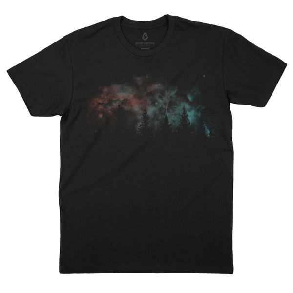 Men's Outer Space Fade T-Shirt - Screen Printed Men's Short Sleeve Graphic Tee