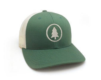 Trucker Hat - Classic Tree - One Size Fits All Trucker Mesh Hat - Dad Hat - Hiking Hat - Snapback Trucker Hat Mens/Unisex