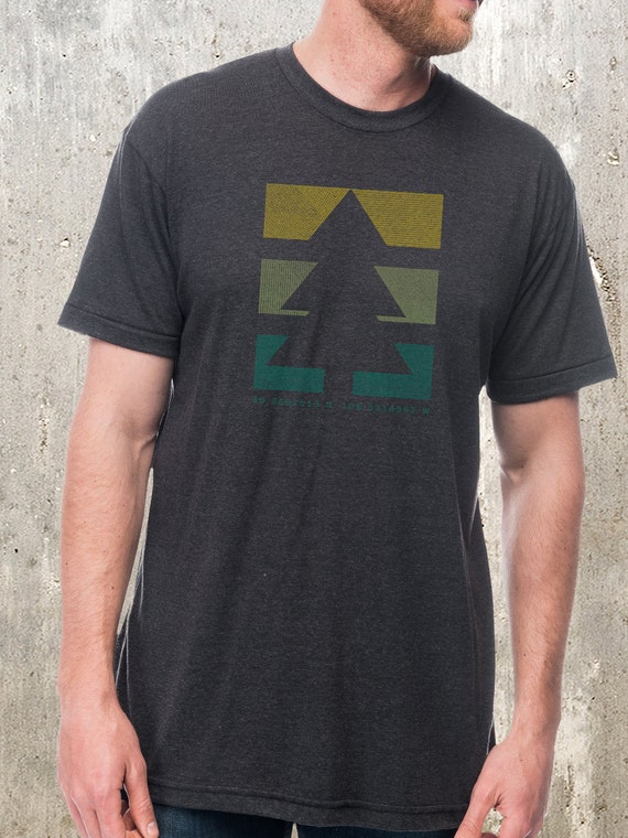 Mens Tree Shirt Graphic Tee Retro Tree Outdoors T-Shirt | Etsy