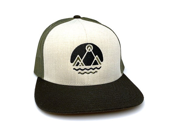 Mens Hats Mountainflow Mountain Hat Three Tone Trucker Hat Mountain Trucker  Hat Dad Hat Gift for Men -  Canada