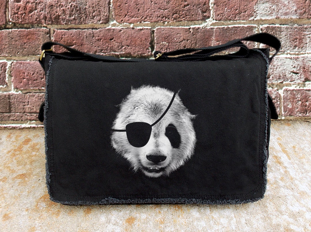 Panda Red Glasses Pattern Print Crossbody Bags