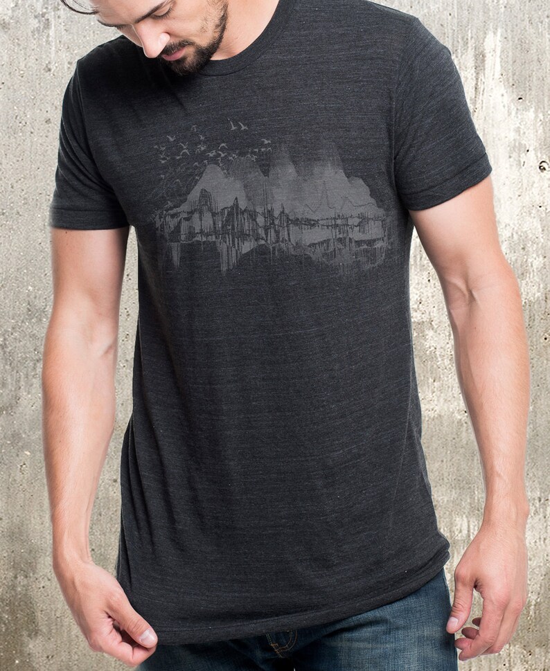 Mens Mountain TShirt Nature & Topography Nature TShirt Etsy