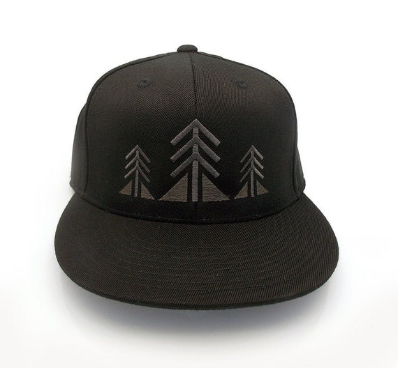 Outdoor Cap Hiking Hat Three Trees Forest Hat Snapback or Flexfit Hat  Mens/unisex 2 Bill Style Options Black - Etsy