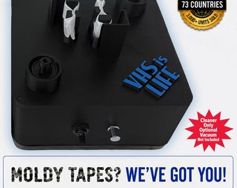 The ORIGINAL VHS Mold Cleaner Machine Betamax Analog Tape Cleaning Removal System Over 3000+ Cleaners Sold to 73 Countries as of 2026!