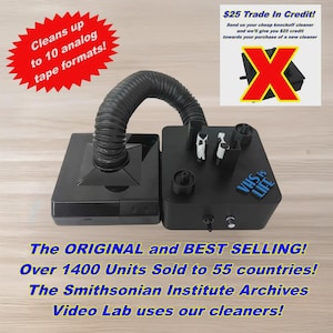 VHS Mold Cleaner Machine Betamax Analog Tape Cleaning Removal System Over 2000 Cleaners Sold to 66 Countries! We are the ORIGINAL and BEST!