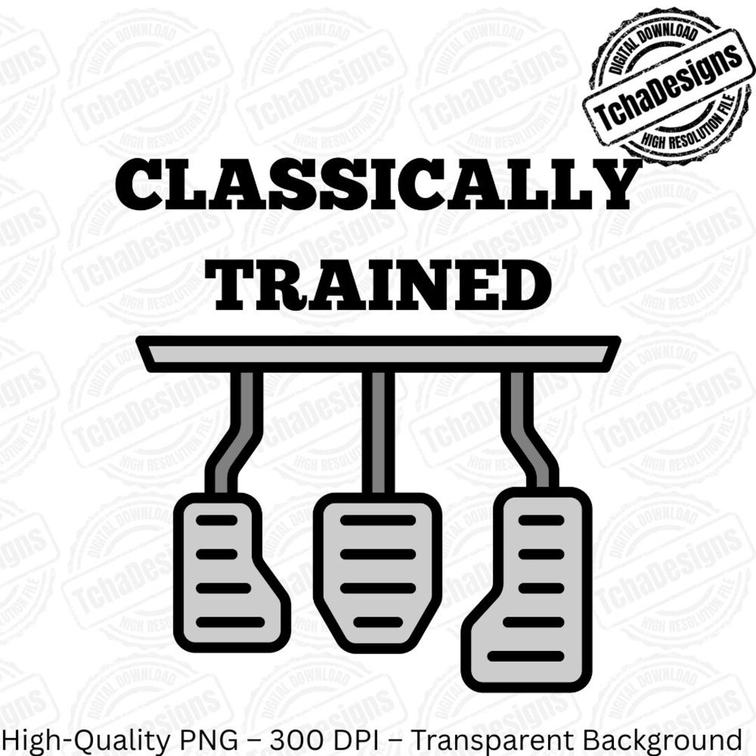 Classically Trained Manual Driver 2x PNG, Retro Car Pedals Design ...