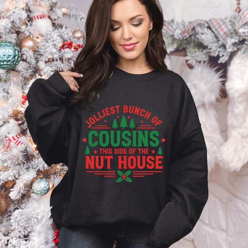 Funny Christmas Cousins PNG – Jolliest Bunch of Cousins Holiday Quote ...