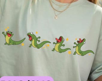 Funny Lizard PNG SVG, Cute Dancing Lizard Design, Viral Meme Trend Shirt Graphic, Cartoon Reptile Sublimation File