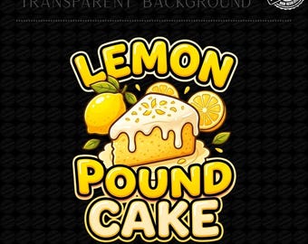Divertida imagen PNG de bizcocho, diseño humorístico para hornear, lindo gráfico de postre, ilustración de pastel de limón, regalo para amantes de la cocina, arte culinario retro.