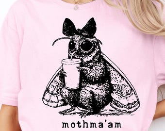 Mothma'am Funny Mothman PNG, Drinking Coffee Cryptid Meme, Cute Gothic Monster Design, Spooky Cottagecore Art