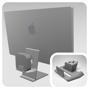Apple Studio Display &#39;Mac mini M4&#39;-houder met doorvoergaten voor beter kabelbeheer